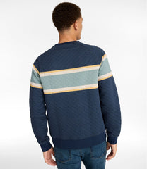 L.L.Bean Outlet | Men's Quilted Sweatshirt, Crewneck, Stripe