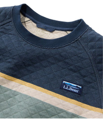 L.L.Bean Outlet | Men's Quilted Sweatshirt, Crewneck, Stripe