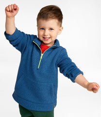 L.L.Bean Outlet | Toddlers' Ridgeknit Pullover, Glow-in-the-Dark Quarter-Zip