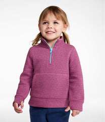 L.L.Bean Outlet | Toddlers' Ridgeknit Pullover, Glow-in-the-Dark Quarter-Zip
