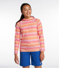 L.L.Bean New | Kids' Everyday SunSmart® Hooded Tee, Long-Sleeve Stripe
