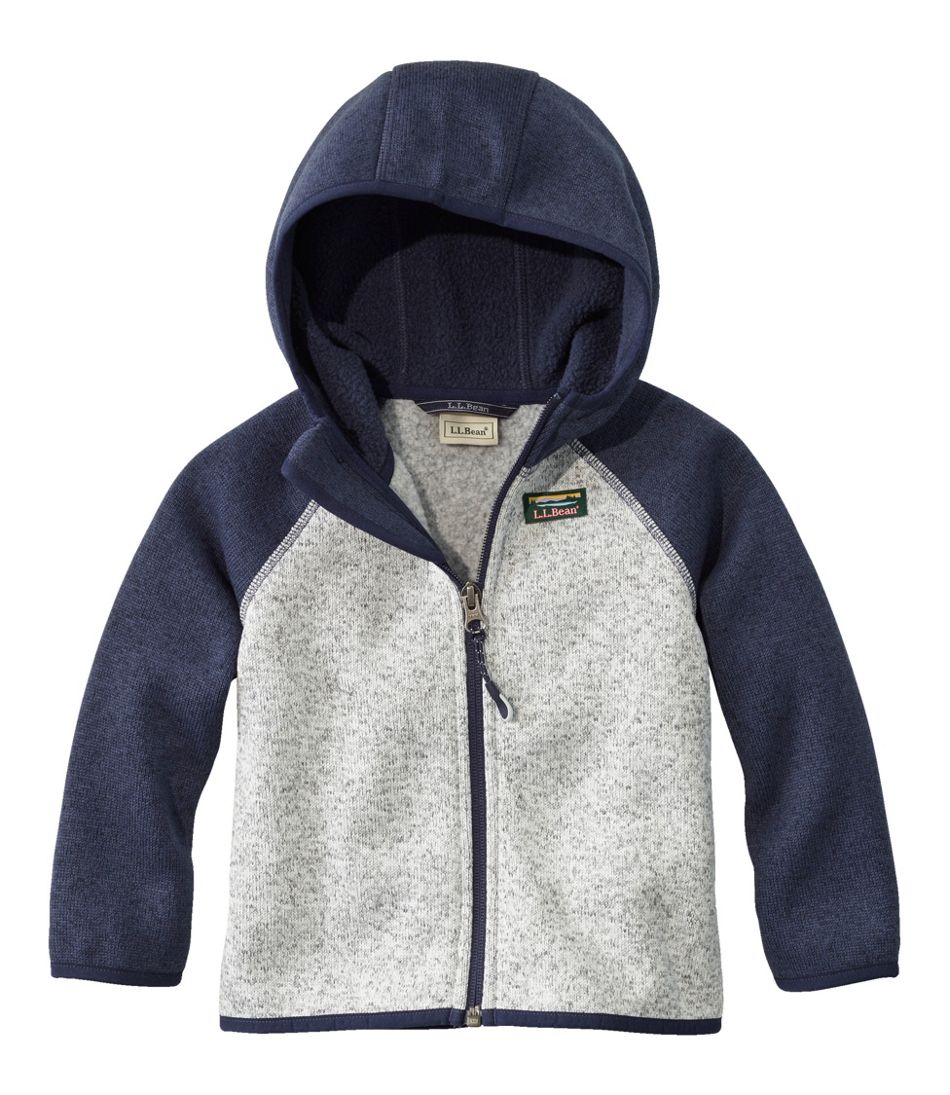 L.L.Bean New | Infants' and Toddlers' Sweater Fleece, Hooded Colorblock
