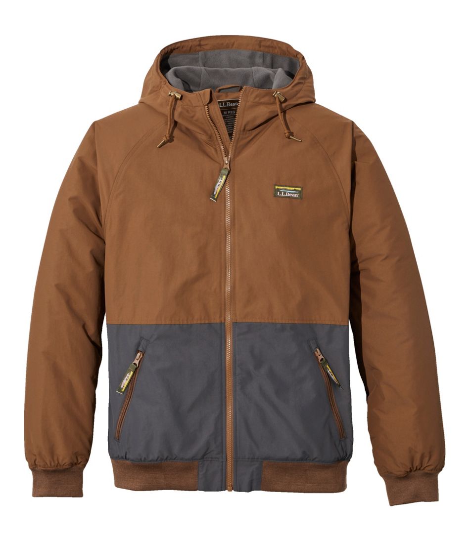 L.L.Bean Discount | Men's Insulated 3-Season Bomber Hooded Jacket, Colorblock