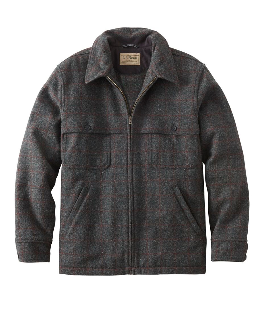 L.L.Bean New | Men's Maine Guide Zip-Front Jac-Shirt, Plaid