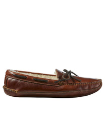 L.L.Bean For Sale | Men's Leather Double-Sole Slippers, Shearling-Lined