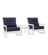 L.L.Bean Outlet | All-Weather Patio Rocker Set with Side Table, White