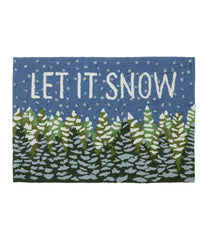 L.L.Bean | Indoor/Outdoor Vacationland Rug, Frosted Trees