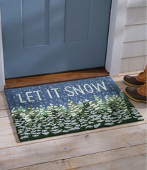 L.L.Bean | Indoor/Outdoor Vacationland Rug, Frosted Trees