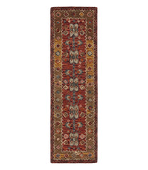L.L.Bean New | Double Border Wool Hooked Runner, Sienna Multi