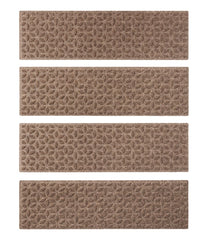L.L.Bean Discount | Heavyweight Waterhog Mat, Stair Treads, Set of Four, Blooming Circles