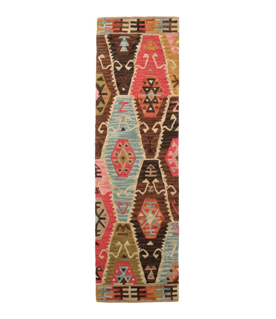 L.L.Bean US | Rustic Geometric Wool Hooked Runner