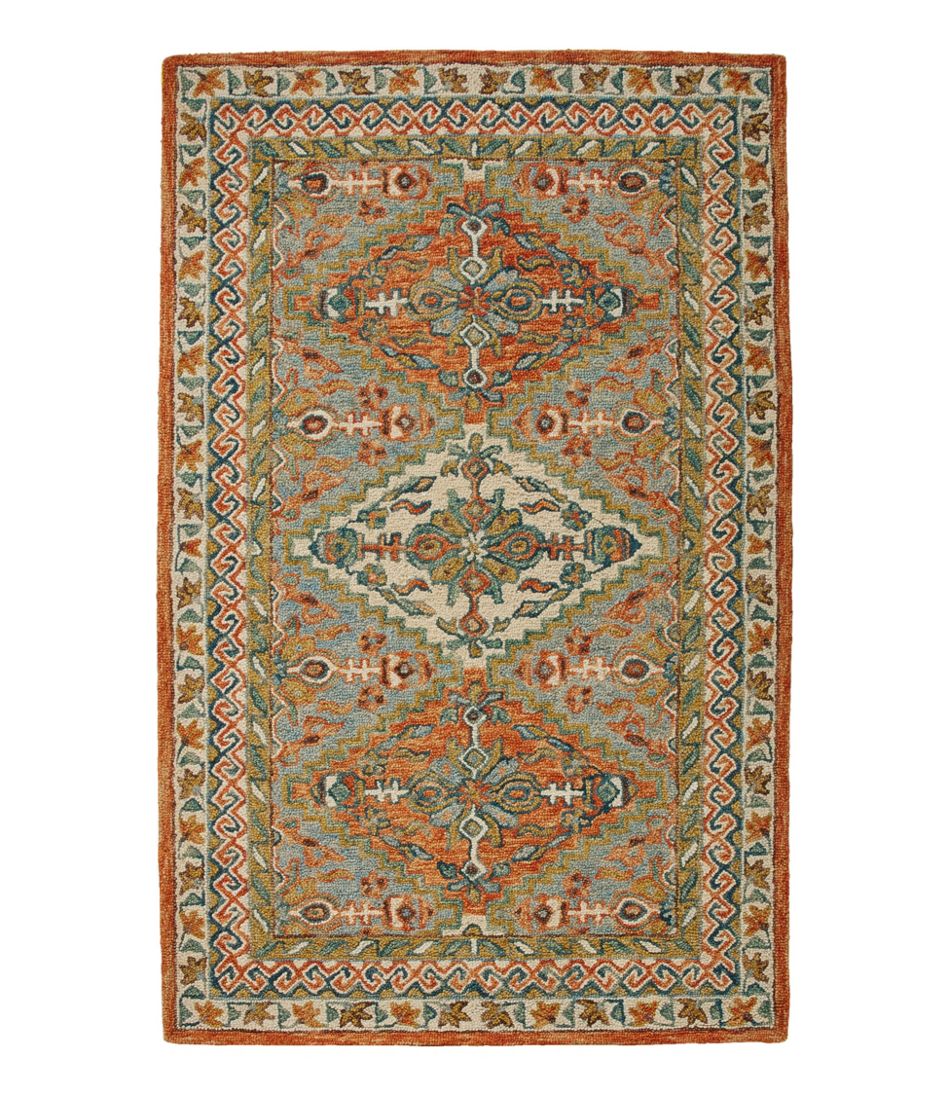 L.L.Bean Discount | Bordered Medallion Wool Tufted Rug
