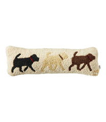L.L.Bean For Sale | Wool Hooked Throw Pillow, Lab Trio, 8" x 24"