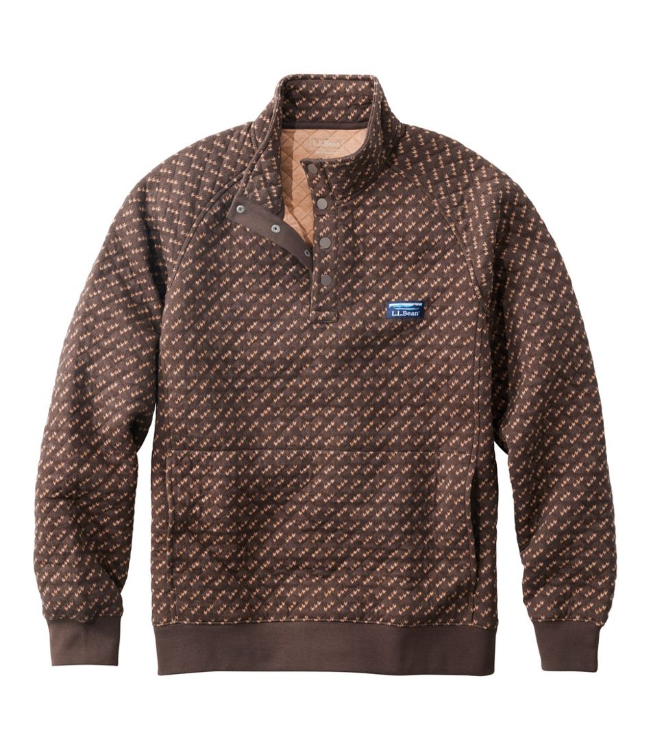 L.L.Bean US | Men's Bean's Quilted Sweatshirt, Mockneck, Print