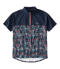 L.L.Bean New | Men's Comfort Cycling Jersey, Short-Sleeve Print
