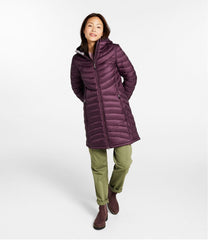 L.L.Bean Discount | Women's Ultralight 850 Down Hooded Coat, Three-Quarter Length