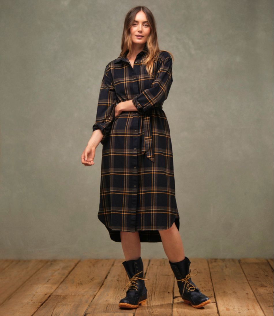 L.L.Bean On Sale | Women's Signature Camp Flannel Midi Dress