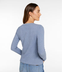 L.L.Bean Discount | Women's Signature Premium Thermal Tops, Long-Sleeve Henley Shirt