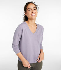 L.L.Bean For Sale | Women's Vista Camp V-Neck Pocket Tee, Long-Sleeve