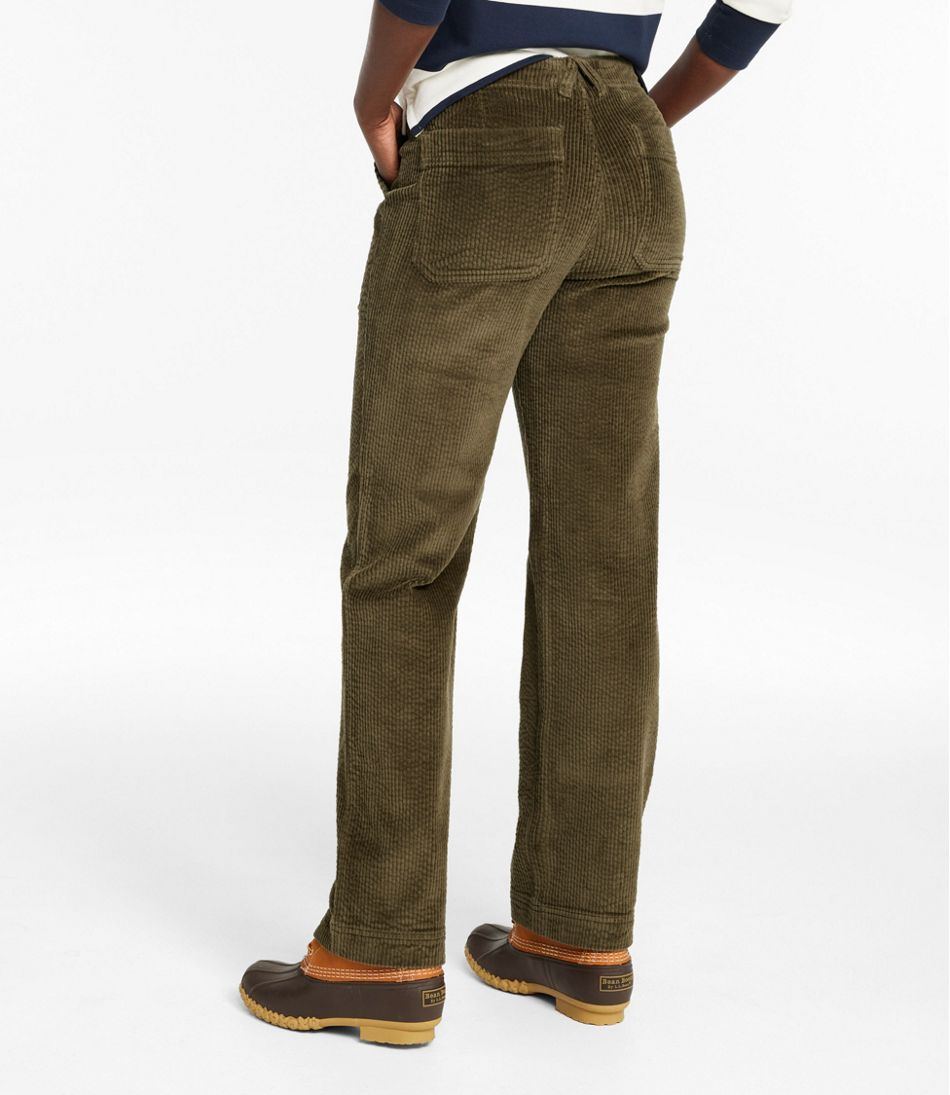 L.L.Bean Sale | Women's Signature Utility Corduroy Pants, Mid-Rise Straight-Leg