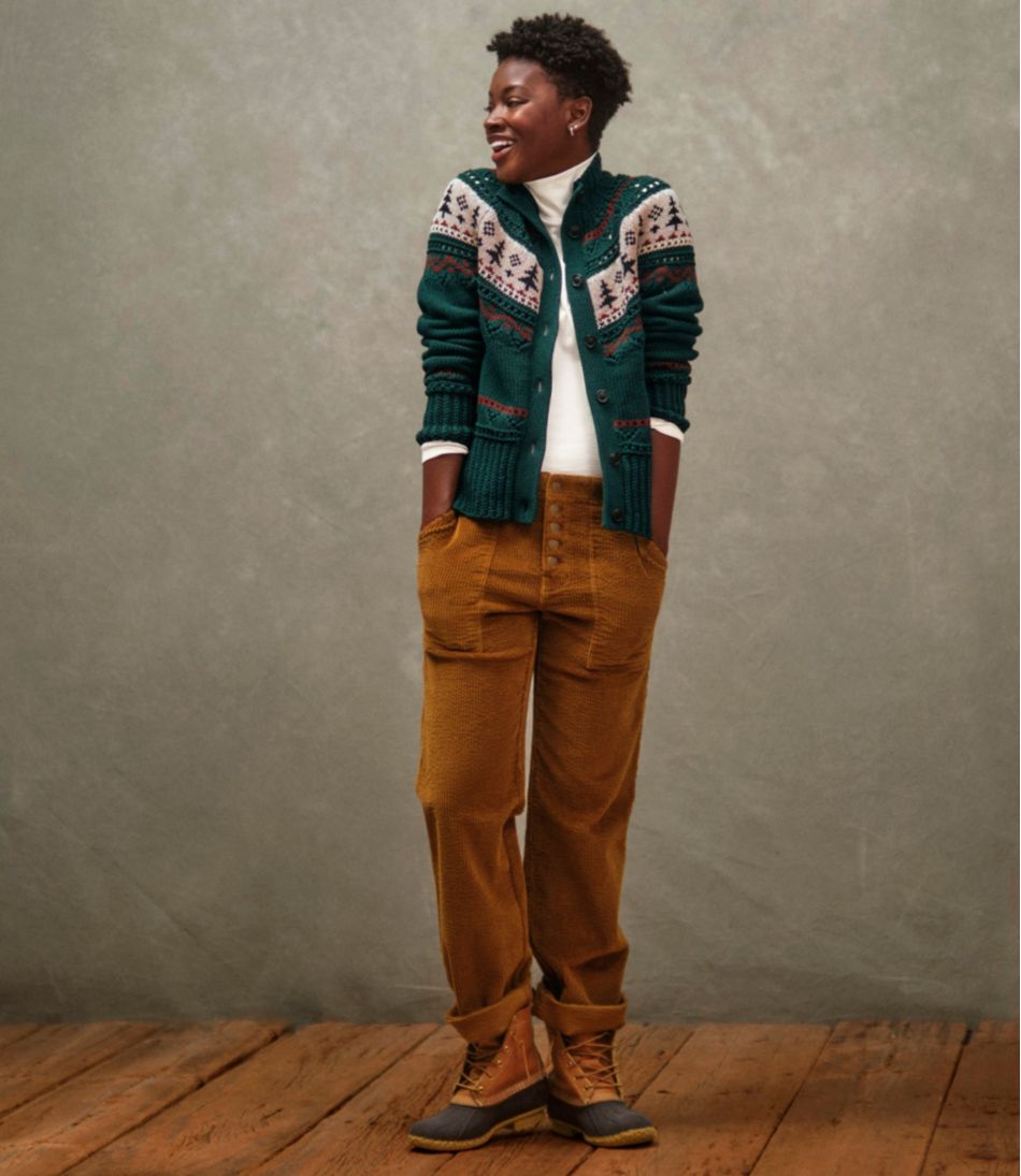 L.L.Bean Sale | Women's Signature Utility Corduroy Pants, Mid-Rise Straight-Leg