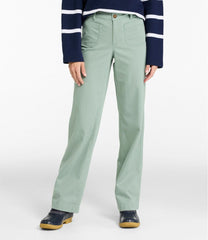 L.L.Bean Discount | Women's Comfort Stretch Patch Pocket Pants, Mid-Rise Wide Straight-Leg Chino