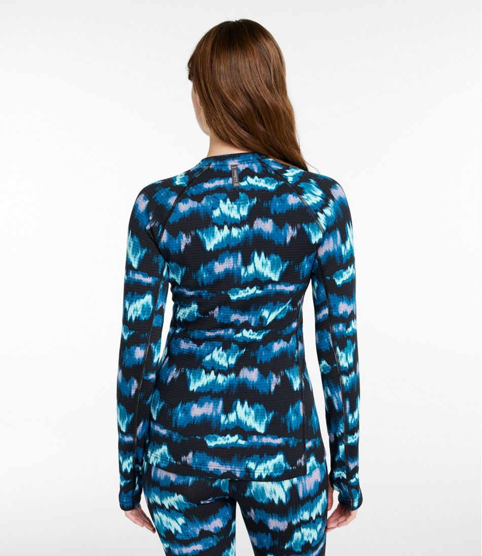 L.L.Bean Sale | Women's Heavyweight Base Layer Crew Top, Print