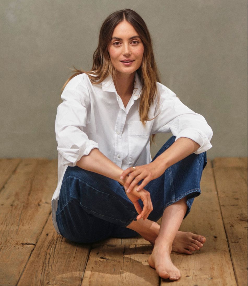 L.L.Bean On Sale | Women's Signature Premium Essential Poplin Shirt, Long-Sleeve
