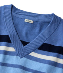 L.L.Bean On Sale | Women's Cotton/Cashmere Sweater, V-Neck Stripe