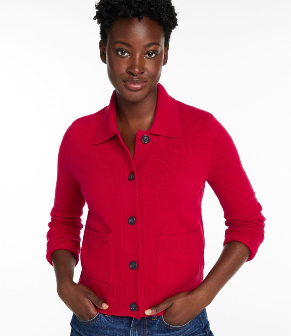 L.L.Bean Outlet | Women's Signature Camp Merino Wool Sweater, Cardigan