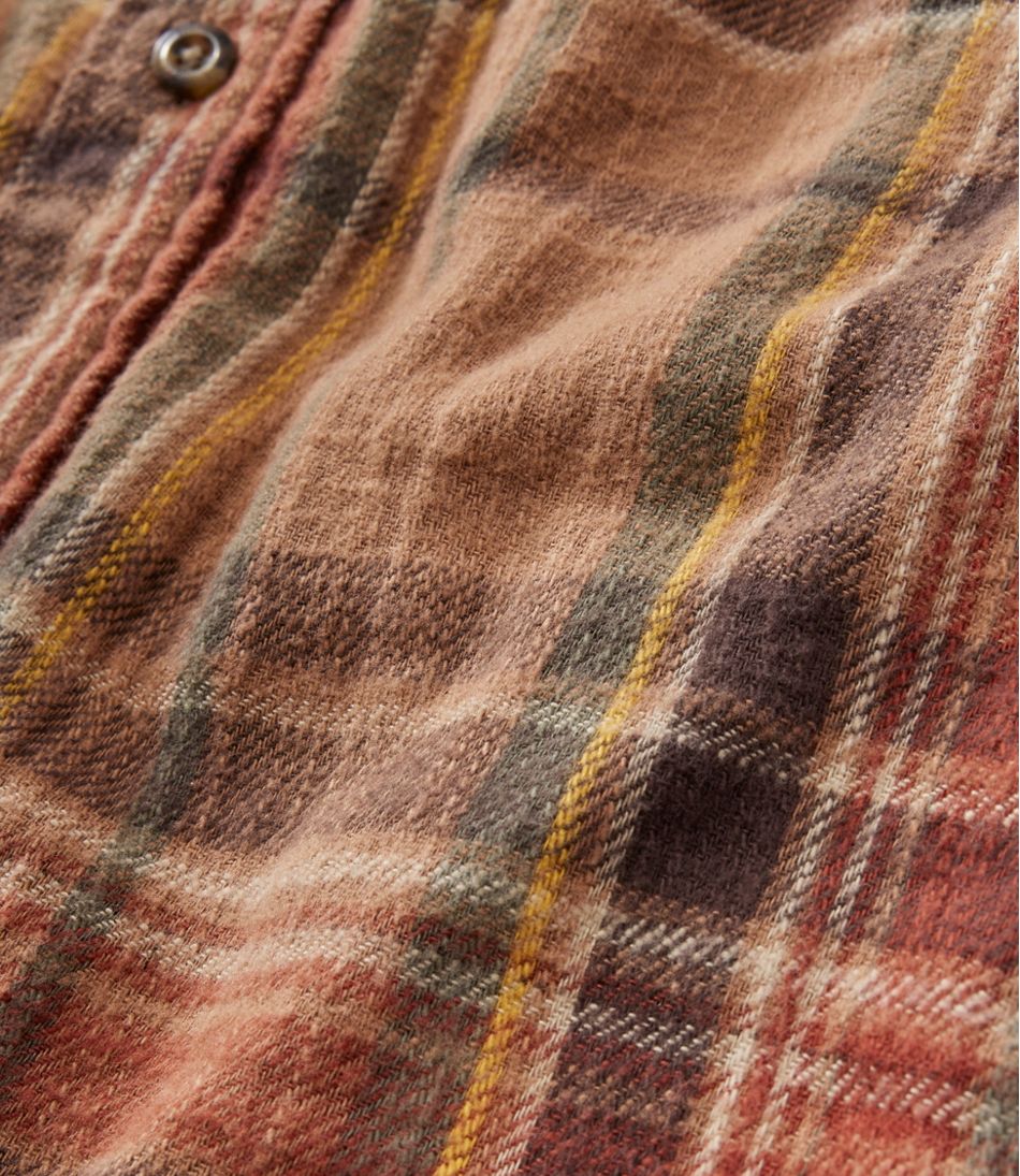 L.L.Bean Outlet | Men's 1912 Field Flannel Shirt, Lined, Slightly Fitted Untucked Fit, Plaid