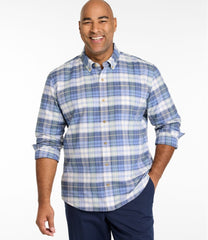 L.L.Bean Online | Men's Sunwashed Oxford Shirt, Slightly Fitted Untucked Fit, Plaid