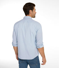 L.L.Bean New | Men's Comfort Stretch Performance® Chambray Shirt, Long-Sleeve, Slightly Fitted Untucked Fit