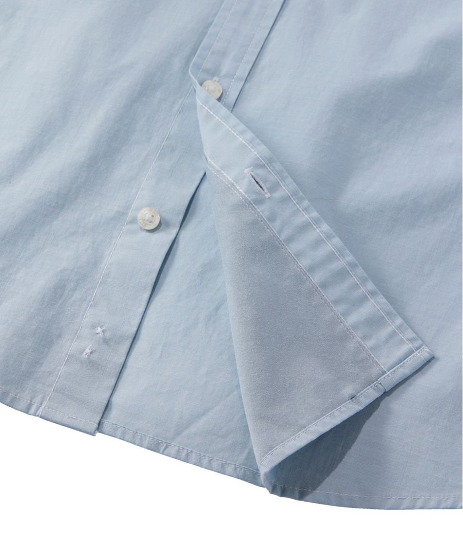 L.L.Bean New | Men's Comfort Stretch Performance® Chambray Shirt, Long-Sleeve, Slightly Fitted Untucked Fit