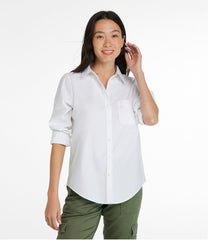 L.L.Bean Online | Women's Wrinkle-Free Pinpoint Oxford Shirt, Long-Sleeve Relaxed Fit