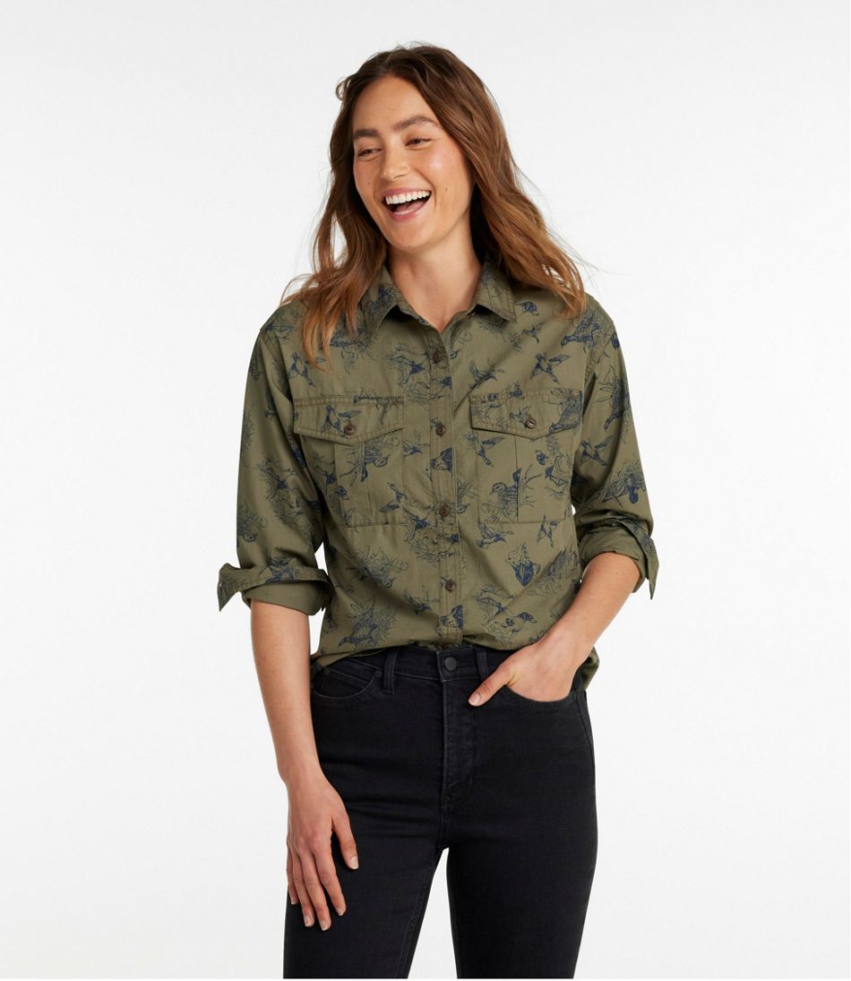 L.L.Bean Sale | Women's Signature Soft Poplin Shirt, Novelty