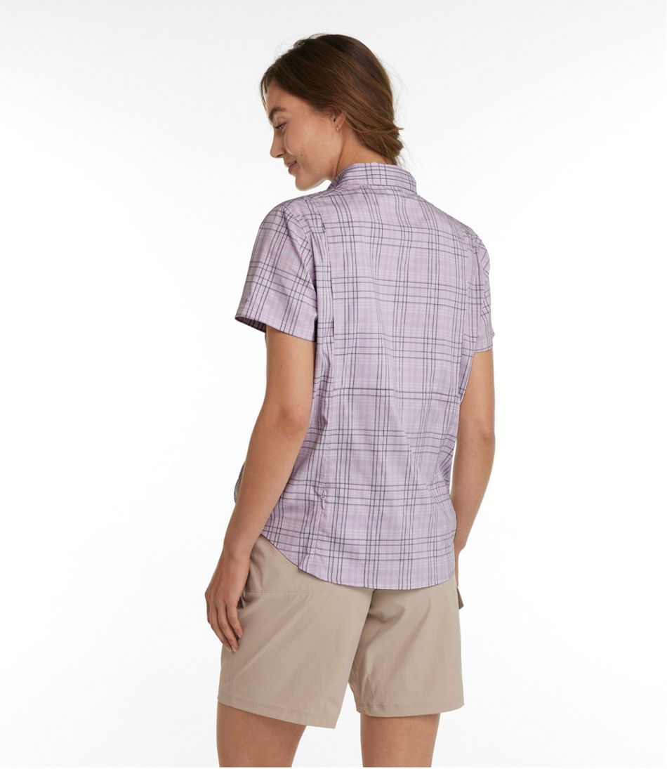L.L.Bean Outlet | Women's Tropicwear Shirt, Plaid Short-Sleeve