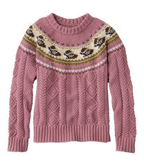 L.L.Bean Discount | Women's Signature Cotton Fisherman Sweater, Crewneck Novelty
