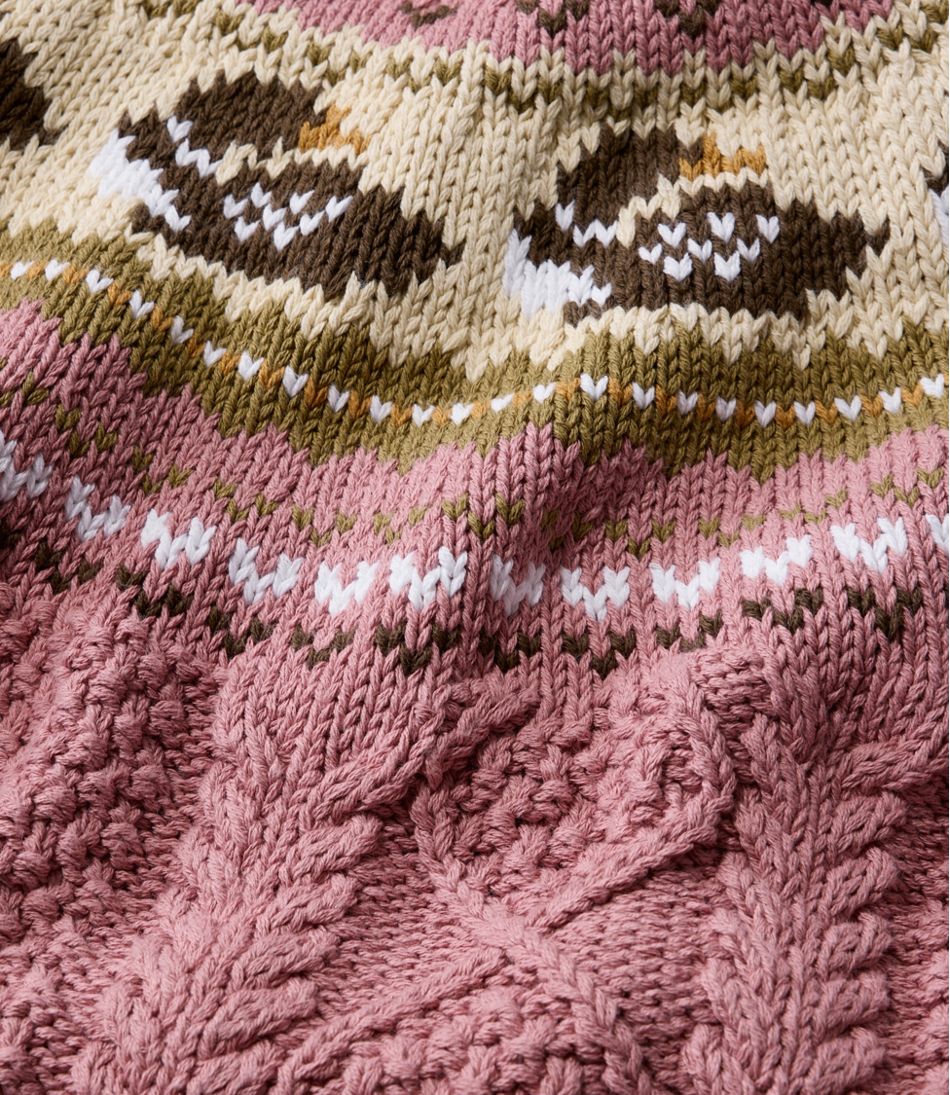 L.L.Bean Discount | Women's Signature Cotton Fisherman Sweater, Crewneck Novelty