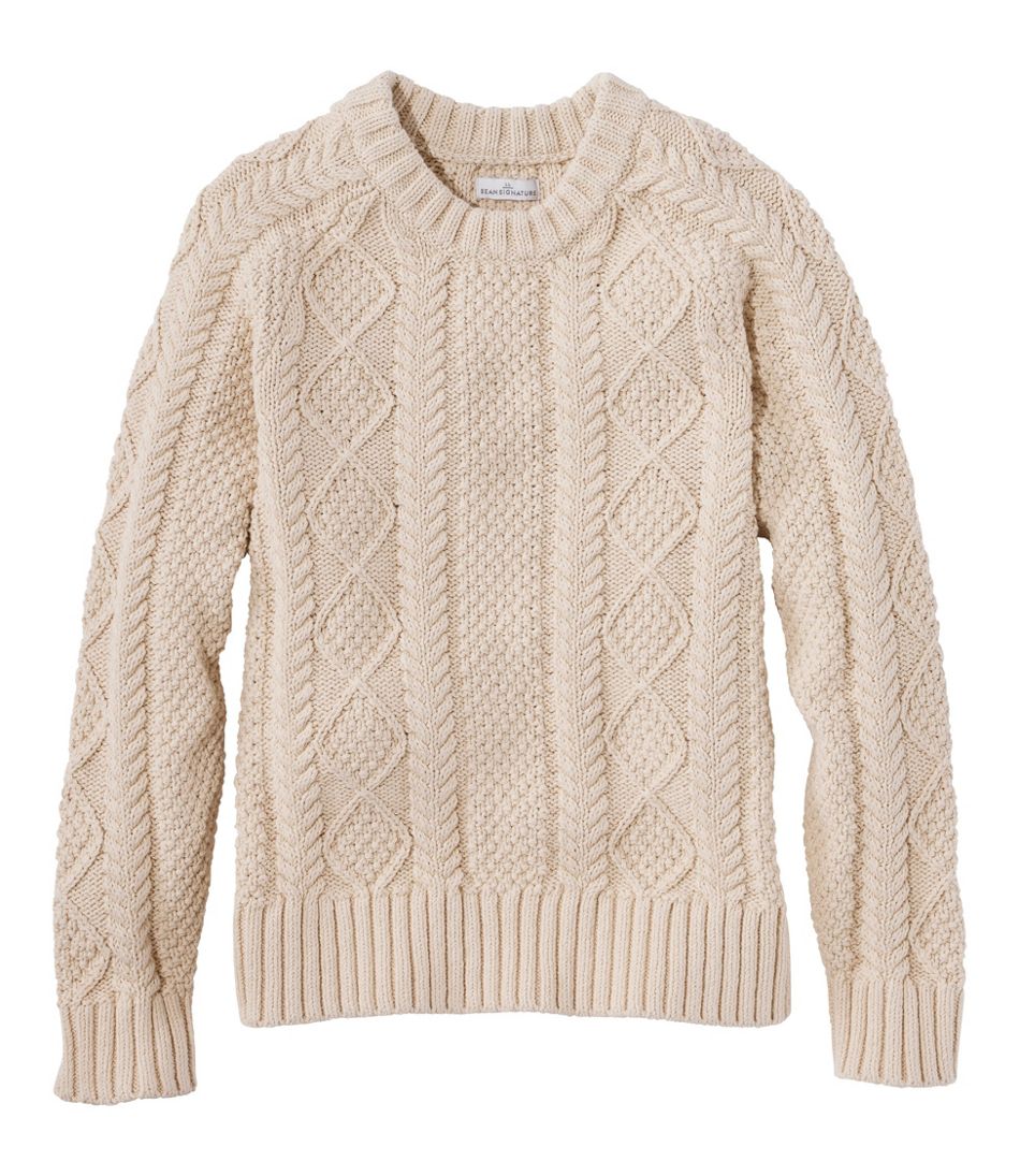 L.L.Bean Discount | Women's Signature Cotton Fisherman Sweater, Crewneck
