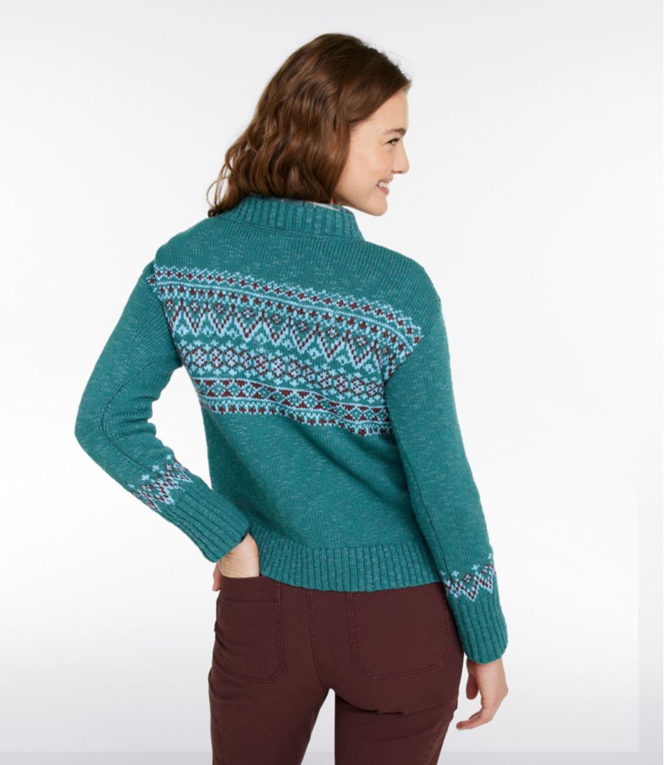 L.L.Bean On Sale | Women's Cotton Ragg Sweater, Crewneck Fair Isle