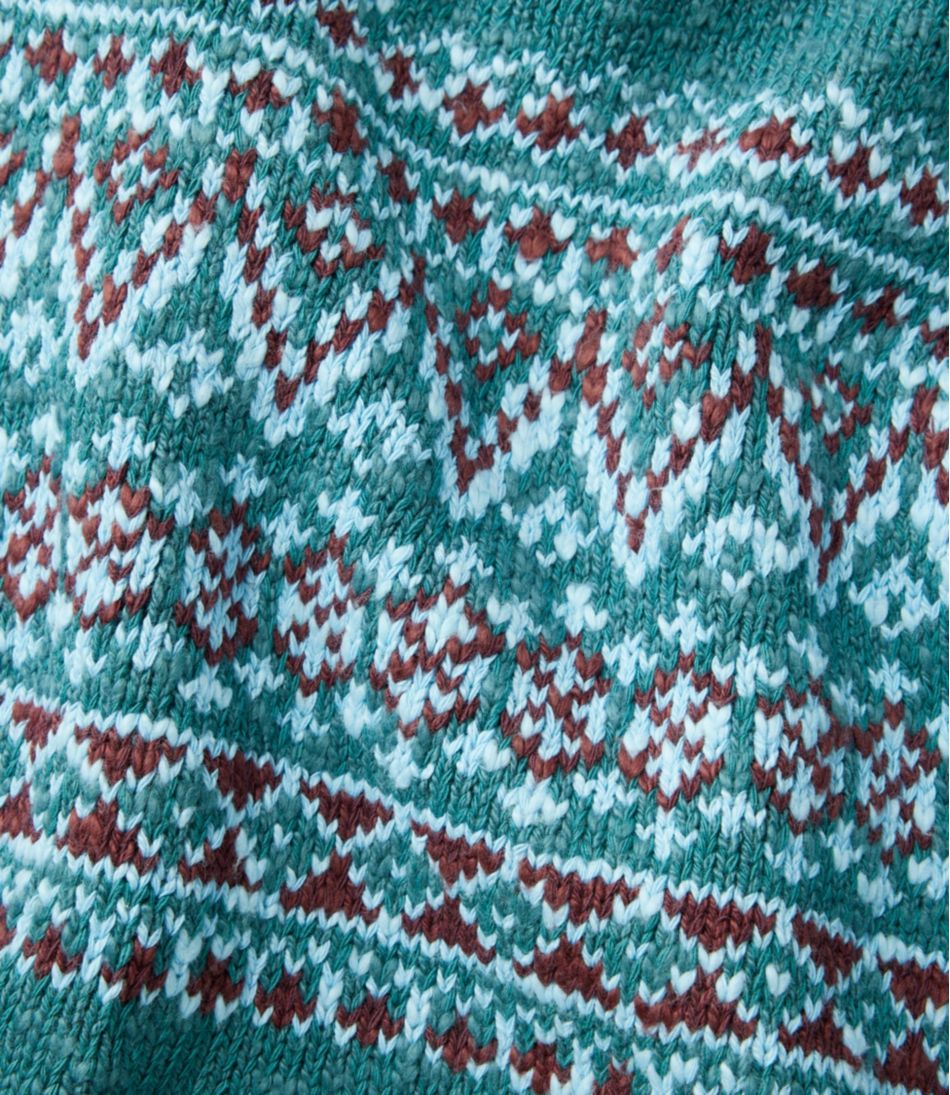 L.L.Bean On Sale | Women's Cotton Ragg Sweater, Crewneck Fair Isle