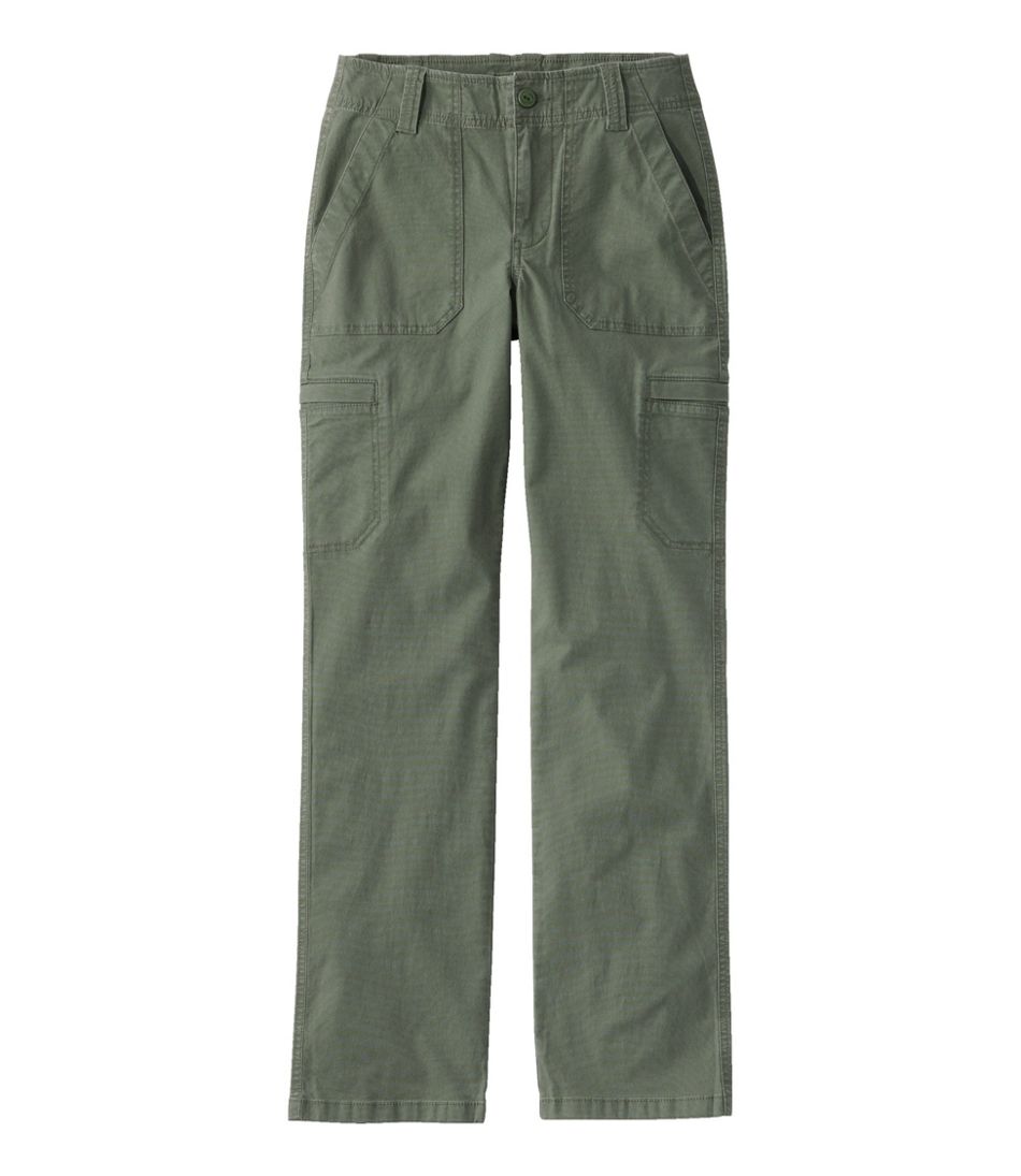 L.L.Bean New | Women's 207 Vintage Cotton Canvas Pants, Mid-Rise Straight-Leg Cargo