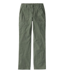 L.L.Bean New | Women's 207 Vintage Cotton Canvas Pants, Mid-Rise Straight-Leg Cargo