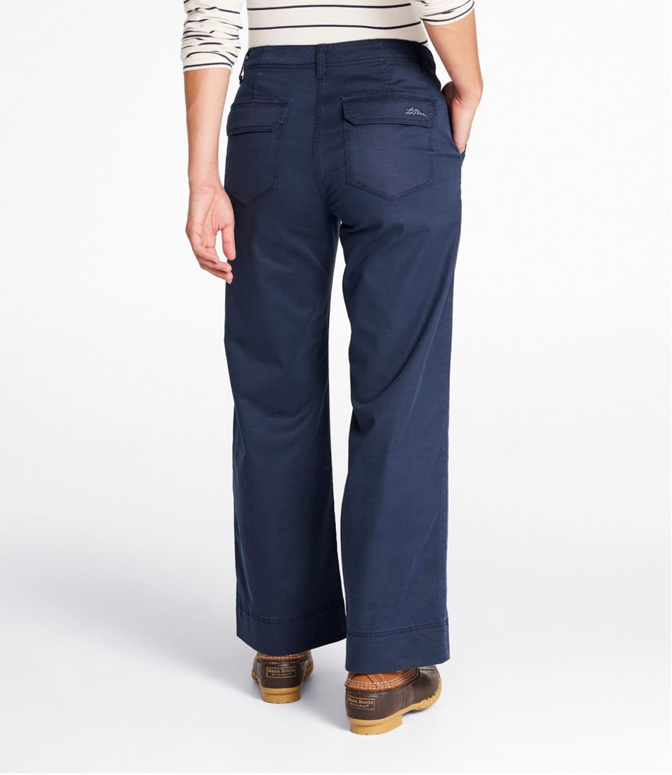 L.L.Bean On Sale | Women's Signature Utility Pants, Mid-Rise Wide-Leg Ankle-Length