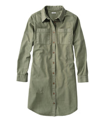 L.L.Bean | Women's L.L. Bean Heritage Washed Denim Shirt Dress, Garment-Dye