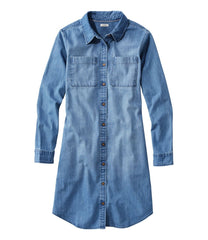 L.L.Bean Online | Women's L.L. Bean Heritage Washed Denim Shirt Dress