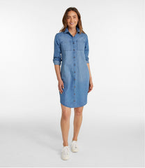 L.L.Bean Online | Women's L.L. Bean Heritage Washed Denim Shirt Dress