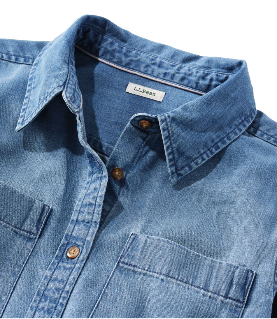 L.L.Bean Online | Women's L.L. Bean Heritage Washed Denim Shirt Dress