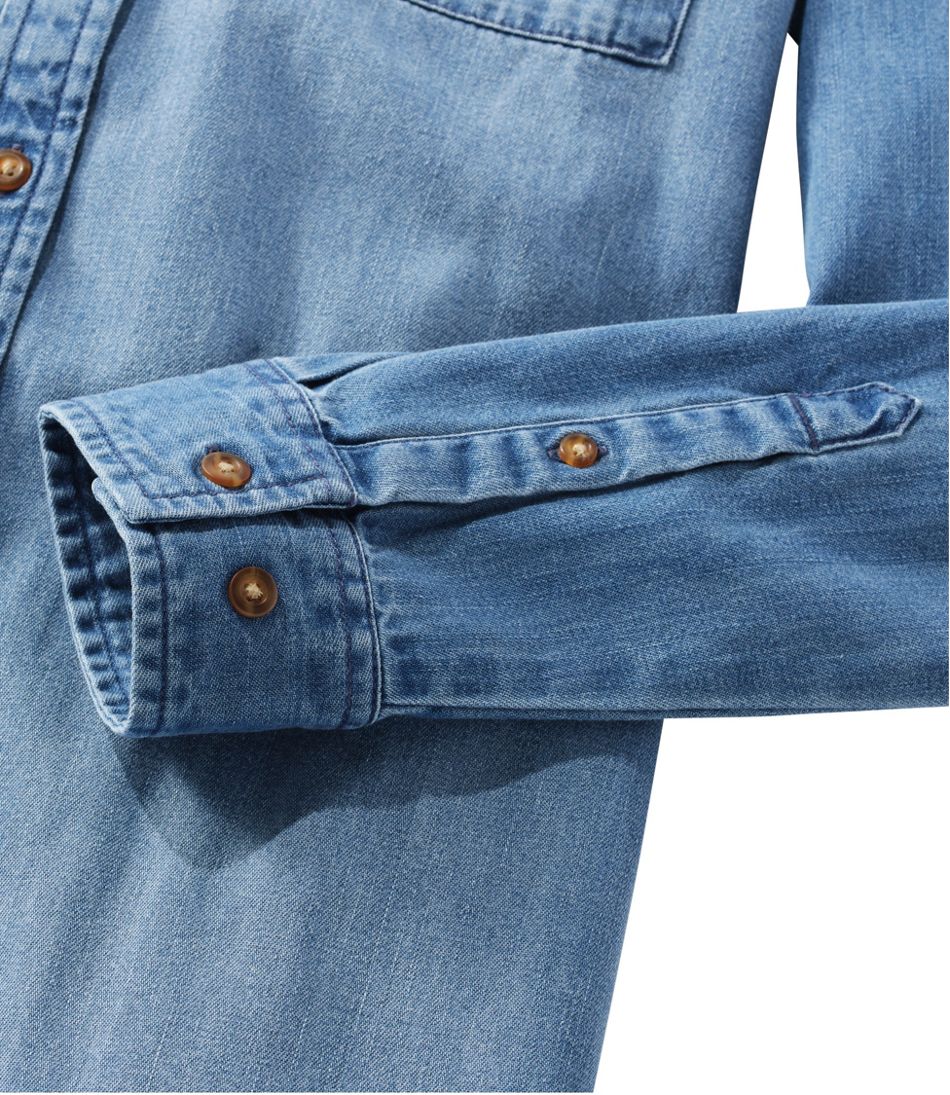 L.L.Bean Online | Women's L.L. Bean Heritage Washed Denim Shirt Dress